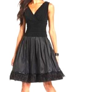 Camille La Vie Black Sleeveless V-Neck Fit-and-Flare Dress